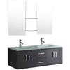 Simba Srl Mobile Bagno Ice arredo Bagno arredobagno 150 cm Nero Laccato Mobile + lavandini + 2 specchi + 2 miscelatori Completo Moderno Il Piu Venduto …