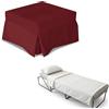 Nuvole di Sonno Kaysa Pouf Letto Pieghevole Reverso Materasso Waterfoam 11cm Ortopedico | Rete Ortopedica, Tessuto Sfoderabile e Lavabile, Salvaspazio per Camera e Soggiorno, Design Moderno, Made in Italy