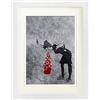 1art1 Arte di Strada Poster Lovesick Girl, Banksy Quadro in Cornice con Pregiato Passepartout | Immagini A Parete | in Una Cornice 40x30 cm
