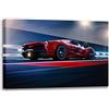 Annick Goutal Quadro Moderno Ferrari Laferrari CGI Red Supercar Arte Muraria Poster di Auto Sportive su Tela per Camera da Letto Stanza di Casa Decor (1,60_x_90_cm(Senza Cornice))