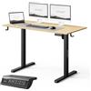 SENSE7 Nojo Light Scrivania Elettrica Pino Nero 120x60cm - Scrivania Regolabile Moderna Finitura Legno con Memoria