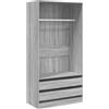 vidaXL Armadio Grigio Sonoma 100x50x200 cm in Legno Multistrato