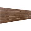 DHOME Testiera in legno riciclato DM Stile Pallet Letto Pallet Ferramenta inclusa (160cm, Pallet Orizzontale, Legno Noce)