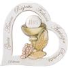regalami.Shop bomboniera Cuore Comunione Calice Traforato in Pietra ricomposta cm.10x10 Linea Gretel Completa di Tutto