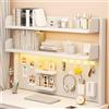 JCSRYD Mensola da Scrivania Workstation con Pannello Forato Estensibile da Scrivania, Scaffale da Scrivania con Morsetto Sopra, Pannello con Picchetti Magnetici in Metallo con 20 Accessori ( Size : 60*95cm/2