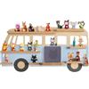 Todeco Scaffale magnetico per Tonie Box e Tonies, spazio sufficiente per fino a 20-25 personaggi tonie, per ragazzi e ragazze, Autobus blu