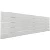 DHOME Testiera in legno riciclato DM Stile Pallet Letto Pallet Ferramenta inclusa (160cm, Pallet Orizzontale, Solido Bianco)