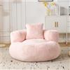 Fiximaster Poltrona a sacco adulti con imbottitura, poltrona a sacco in peluche e poltrona a sacco indeformabile per angolo lettura e zona seduta(Rosa)