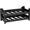 CookandSupply x TheWV Cantinetta Vino in Plastica Modulare Impilabile, Portabottiglie Effetto Pelle Martellata, 6 Bottiglie per Modulo, Scaffale Portavino Salvaspazio - Nero, 12