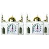 TFTC Sveglia a forma di Moschea, suona l'Adhan, la chiamata alla preghiera musulmana + campane, bianco, blu, verde, rosa, a scelta confezione singola, doppia o da 4 Pair: White