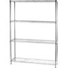 Giordanoshop Scaffale 4 Ripiani 121x35x168 cm in Metallo Cromato Tosini