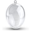 Netuno 5 Uova di plastica 10 cm Diametro 7 cm Uovo in Acrilico Trasparente Pasqua addobbi pasquali per casa Uova finte da riempiere in plexiglass apribile da Decorare
