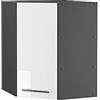 Vicco Mobile angolare da cucina Fame-Line, Bianco lucido, 57 cm, per la combinazione con altri moduli della serie Fame-Line