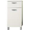 MABEL Mobile Cucina Bianco 1 Cassetto e 1 Anta Mobiletto Bagno Salvaspazio in Legno Nobilitato Finitura Antigraffio Mobile Soggiorno Moderno Facile da Montare - Mobile Ufficio L 40cm x P 50cm x H 85cm