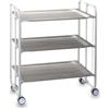 DON HIERRO Carrello da cucina pieghevole bianco con ruote BAUHAUS 3 ripiani