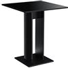[en.casa] Tavolo con Piano Quadrato da Cucina Tavolo a Colonna da Bar per Sala da Pranzo Monolocale Angolo Cottura 65 x 65 x 78 cm - Nero Lucido