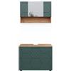 Vicco Set mobili bagno Irma, Quercia verde/oro, 80 cm