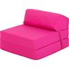 Ready Steady Bed Comoda Sedia Pieghevole Z-Fold | Divano Letto Futon Leggero 168x60cm | Resistente all'acqua Letto Pieghevole con Poggiatesta | Materasso Zbed dal Design Ergonomico (Rosa)