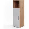 Vicco Mobiletto bagno Irma, Bianco lucido/oro power oak, 30 x 95 cm, per la conservazione di accessori da bagno e combinabile con Irma
