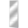 Giordanoshop Scarpiera 5 Ante con Specchio 63x190x18 cm Bianco Fiammato