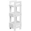 Rebecca Mobili Scaffale Da Bagno, Scaffaletto Cucina, Mdf, Bianco, 3 Ripiani, Organizzazione Bagnoschiuma Spezie - Misure (HxLxP): 74 x 28 x 20 cm - Art. RE6737