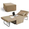 Brigros WeHome - Pouf Letto In Tessuto Bibi, Pouf Letto Singolo Facile Da Aprire E Chiudere, Poltrona Relax Dotata Di Cuscino, Letto Singolo Adatto Per Cameretta O Salotto (Beige)