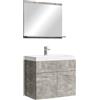 Badplaats B.V. Mobile da Bagno Montreal 02 60cm Grigio Cemento - Armadio mobiletto lavabo Mobili Armadietto