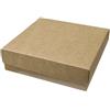Generic 10 scatole da bomboniera Misura 20x20x6 cm Fondo E Coperchio Resistenti Made in Italy Vari Colori (Avana)