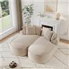 Bladez Boneless Divano modulare, ciniglia come una nuvola, divano chaise longue doppio, seduta extraprofonda, divano a terra senza montaggio, divano curvo, sogno senza sbavature per il soggiorno
