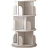 Btsunotr Libreria girevole scaffale rotante a 360° con 3/4/5/6 ripiani scaffale da terra per riporre libri organizzatore di scaffali impilabili vetrina per camera da letto soggiorno(bianca,40 * 97cm)