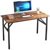 DlandHome Scrivania Casa e Ufficio, Pieghevole Salvaspazio 120 x 60cm, Tavolo da Lavoro o Studio per Computer o Laptop, Compatto e Robusto, Carico 136kg Max,