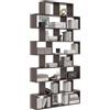 KUBUTKU Grande scaffale da parete Libreria con 16 scomparti 240,2 x 123,6 x 18 cm (Wenge)