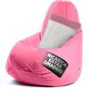 Avalon - Pouf Bambini Jive Deluxe Sfoderabile Super Resistente, Puff Poltrona per Sedersi Antimacchia, Pouf Sacco in Tessuto Antistrappo Impermeabile e Lavabile, Made in Italy(68x107cm-Rosa)