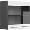 Vicco Mobile da cucina in vetro R-Line, Bianco lucido, 60 cm, per la libera combinazione all'interno di sistemi cucina modulari