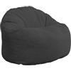 bananair - Pouf Poltrona Sacco in Velluto a Coste Larghe - Morbido e Confortevole - Imbottitura in Schiuma, Ottimo Supporto per la Schiena - Pouf Divano Gigante (100 cm, Grigio Scuro)