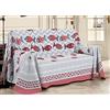 CapitanCasa Telo Arredo Copritutto 100% Cotone Pensieri Delicati Fantasia Pesciolino Singolo Rosso