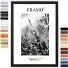FRAMO35 38x56 Cornice (Nero Pino) in MDF Fatta a Mano con lastra di Vetro Artificiale antiriflesso a Prova di Rottura e Robusta Parete Posteriore in MDF, Larghezza Cornice: 35 mm