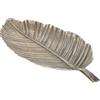 Keyhomestore-Vassoio Decorativo a Forma di Foglia, in Stile Vintage, in Metallo, Colore Oro, Lunghezza cm 45, Ideale Come soprammobile di Arredo e Centrotavola.