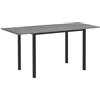 HOMCOM Tavolo da pranzo allungabile tavolo da cucina di design moderno con ampio piano per 6 persone struttura in acciaio grigio scuro