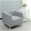 Mswborml Quadrato Fodere Copripoltrona da Cocktail con Fondo Elastico, Rimovibile Copripoltrona Elasticizzato Sedia da Club, Elasticizzato Copripoltrona Chesterfield 1 Posto AntiGraffio,F