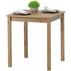 hagge home Tavolo da pranzo, Tavolo da cucina, Tavolo piccolo, Tavolo Soggiorno, Scrivania computer, Scrivania PC, Scrivania ufficio, Legno massiccio, Gambe di legno, 68 x 68, Altezza 75, Brown
