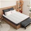 beloBed Materassi 140 x 190 letto matrimoniale, materasso viscoelastico, materasso 140 x 190 materasso, reversibile, altezza 18 cm, solidità media arrotolato comodo Comfortfusion, Grigio