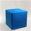AM DESIGN Pouf, POUFF, Puff, PUF, CUBO, Microfibra, sfoderabile, poggiapiedi, Seduta, Design, Made in Italy (Blu)