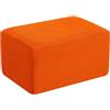 Mswborml Arancia, Morbido Copri Poggiapiedi Rettangolare, Anti Scivolo Copri Pouf Contenitore Rettangolare Elasticizzato, Estensibile Copri Sgabello Rettangolare Lavabile Fodere per Pouf Quadrato