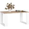 AKORD | Tavolino da Salotto in Legno - NOX | Tavolo da Caffè con gambe | Coffee Table | Tavolini Basso Moderno | Arredamento Casa | 92 x 45 x 53 cm | Quercia Sonoma & Bianco