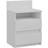 Vicco Comodino camera da letto Monty, Bianco, 39.6 x 59.1 cm, per riporre oggetti di uso quotidiano in camera da letto
