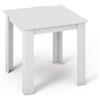 MATKAM Tavolo Kongo H 75 x L 80 x P 80 cm, look semplice e lineare, piano in laminato, antigraffio, idrorepellente, antimacchia (bianco)
