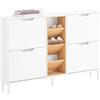 SoBuy Mobile Scarpiera con 4 Ante Ribalta 126x85x19cm per Ingresso