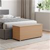 Vida Designs Leon Pouf Portaoggetti in Legno con Coperchio, Sedia, Sgabello, Panchina per Finestra, Coperte, Biancheria da Letto, Giocattoli, Poggiapiedi, Legno di Pino