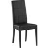 ZStyle Sedia Liu in ecopelle similpelle e legno cucina sala da pranzo design moderna (Nero)